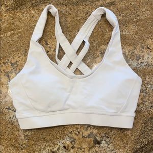 White Lulu Lemon Sports Bra Size 2